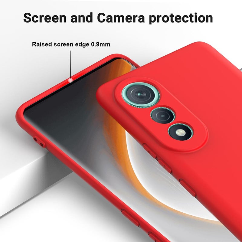 For Tecno Pova Curve 5G Solid Color Liquid Silicone Dropproof Full Coverage Phone Case(Red) - Image 4